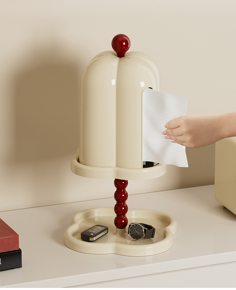 Vintage Dust-Proof lamp-Shape Bathroom Living Room High-Grade Double-Layer Tissue Storage Box
