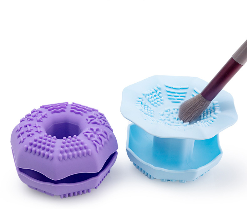 Bestseller Portable Multi Functional Silicone Makeup Brush Cleaning Mat with Storage Case