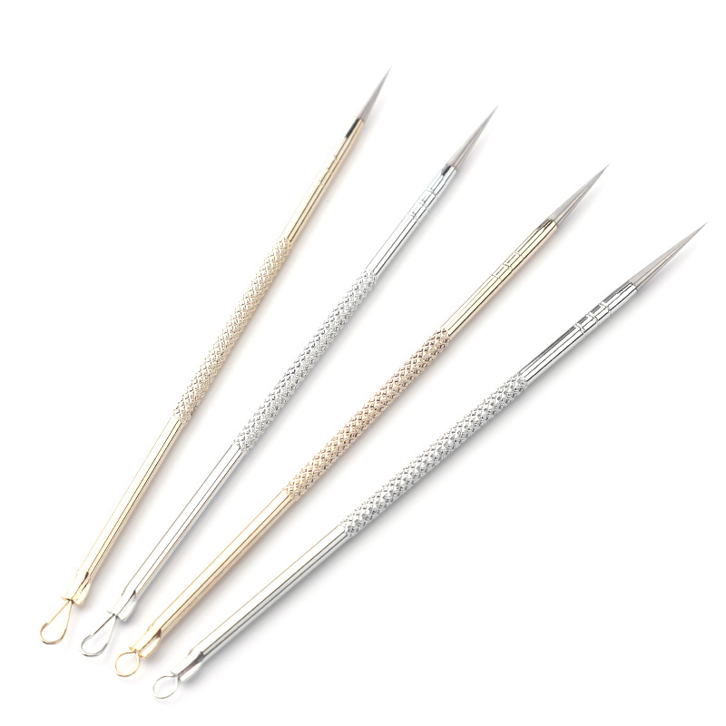 Ultra-Sharp Stainless Steel Pimple Popper Blackhead Removal Facial Tool Dual-Ended Comedone Extractor