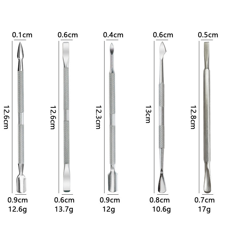 Double-Ended Stainless Steel Dead Skin Remover Nail Prep Tool Nail Cuticle Pusher