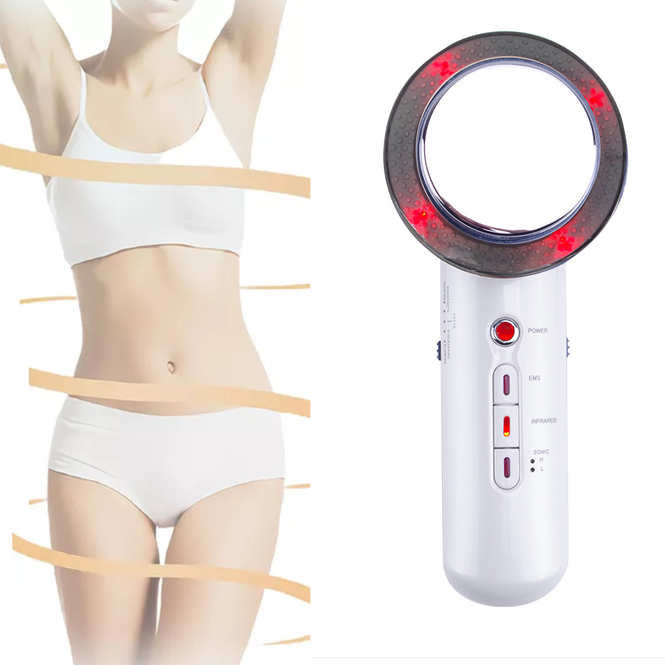 Mini Electronic Muscle Stimulator Infrared Ultrasound Body Slimming Massager Beauty Device