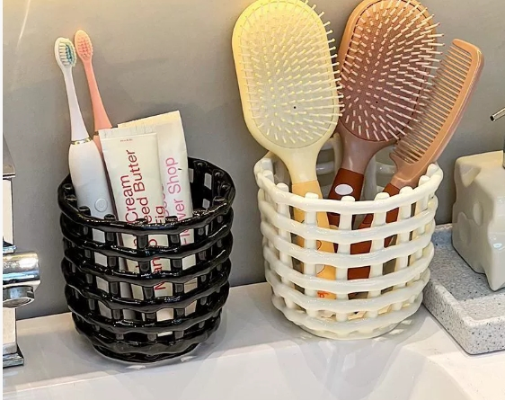 Bathroom Washbasin Comb Toothbrush Storage Basket