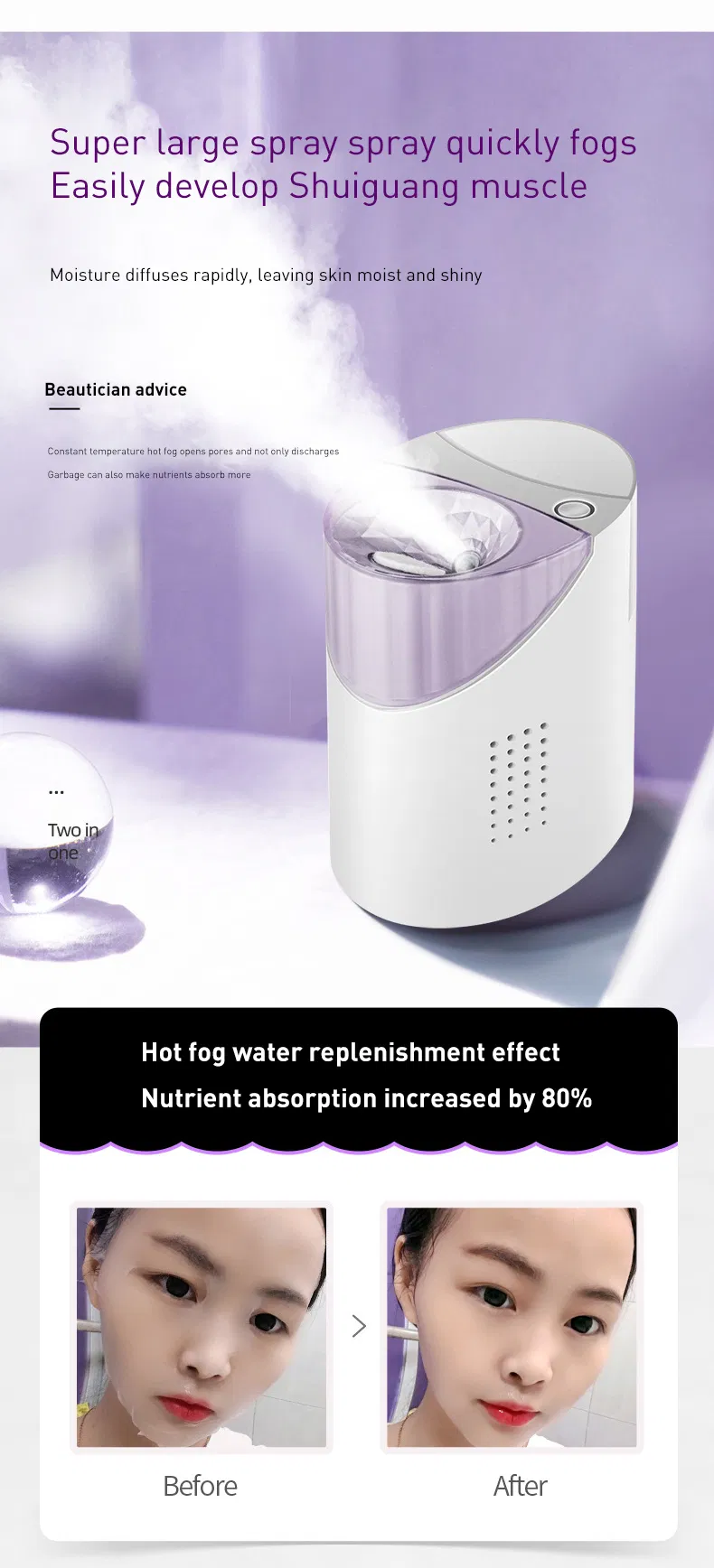 Facial Humidifier Sprayer Steamer