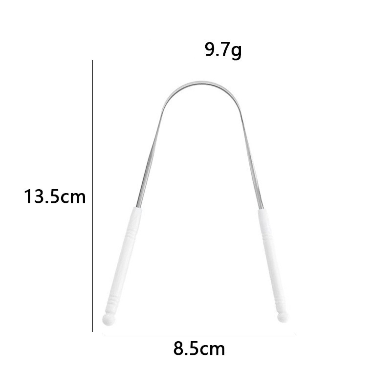 U-Shaped Tongue Cleaner Plate Oral Hygiene Tool Stainless Steel Tongue Scraper