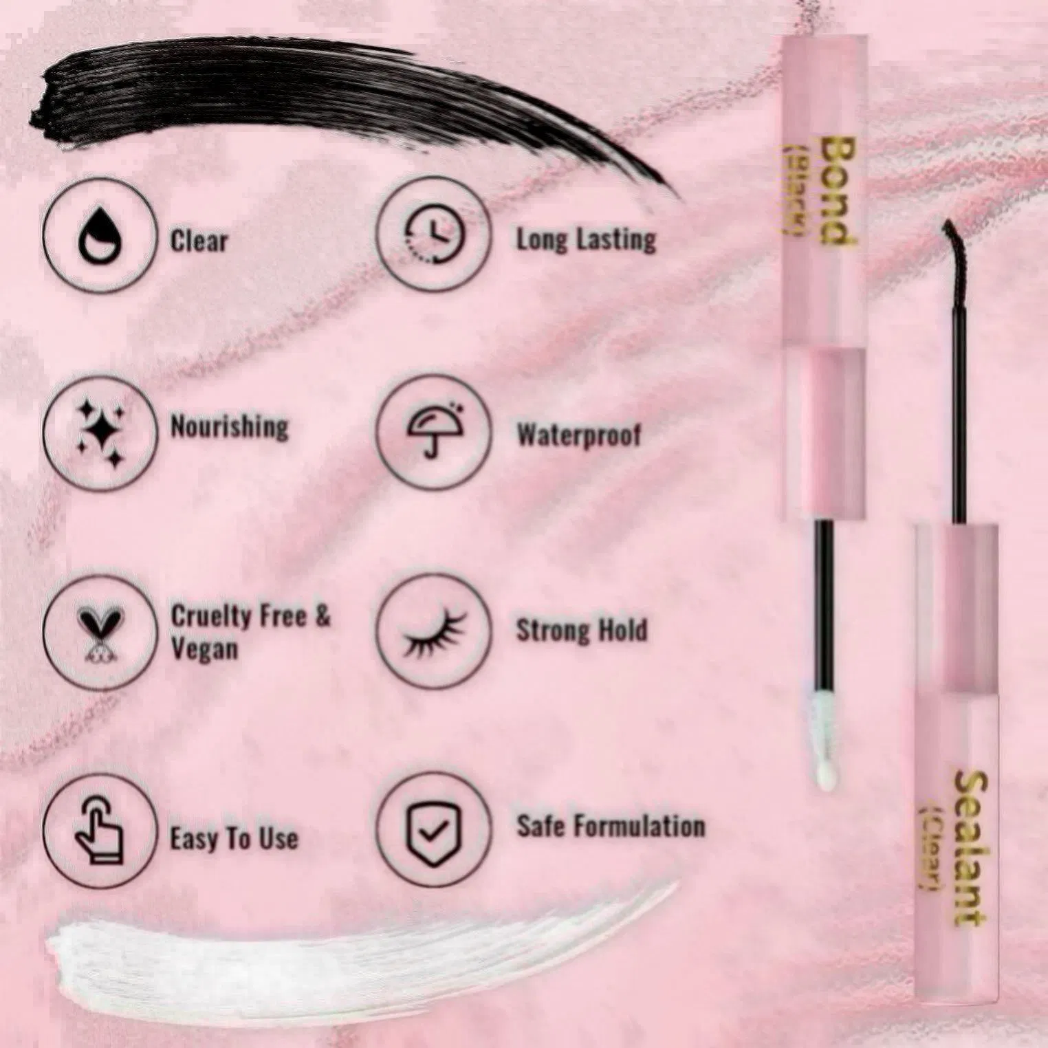 Eyelash Glue with Fast-Drying 2-in-1 Seal for Durability
