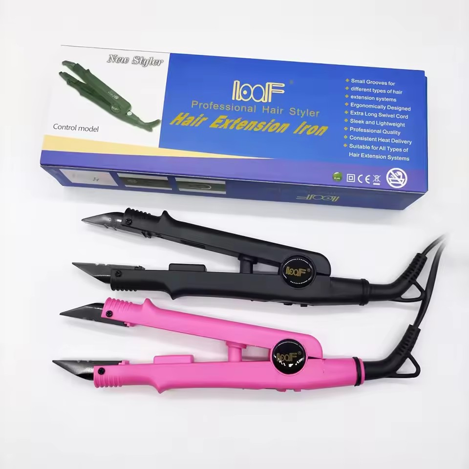Loof Hair Extension Iron Professional Hair Styler Salon Keratin Bonding Tool Control/Constant Temperature EU/Us Plug