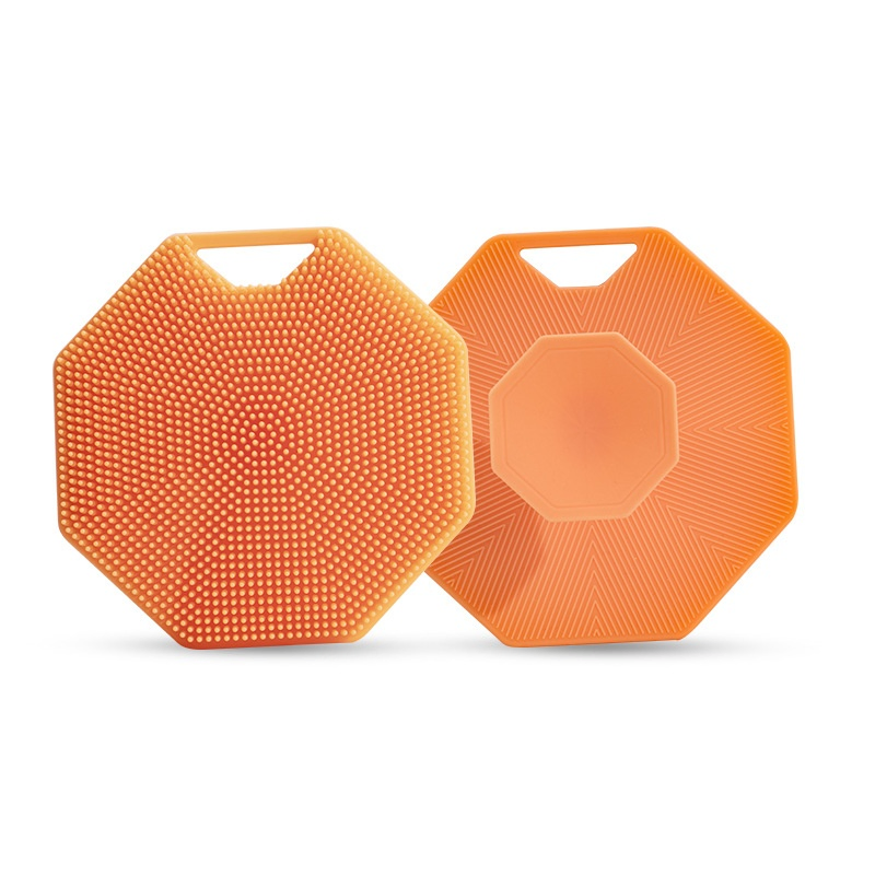 Men's Face Scrubber Hexagon Shape Silicone Face Scrubber Facial Cleansing Brush with Suction Cup