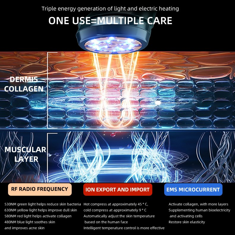 Ultrasonic Beauty Device Tool for Face Massage Electric Microcurrent Skin Care Machine