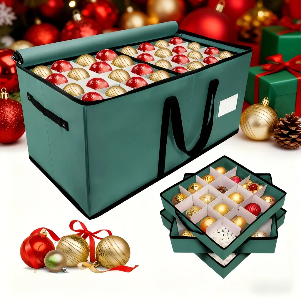 8-Tray 128-Cap Xmas Decor Storage Box Detail 1