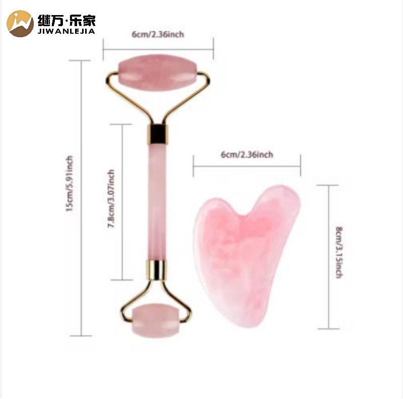 Jade &amp; Quartz Facial Roller Dual-Head Beauty Massage Tool Custom Colors &amp; Stones OEM/ODM Support