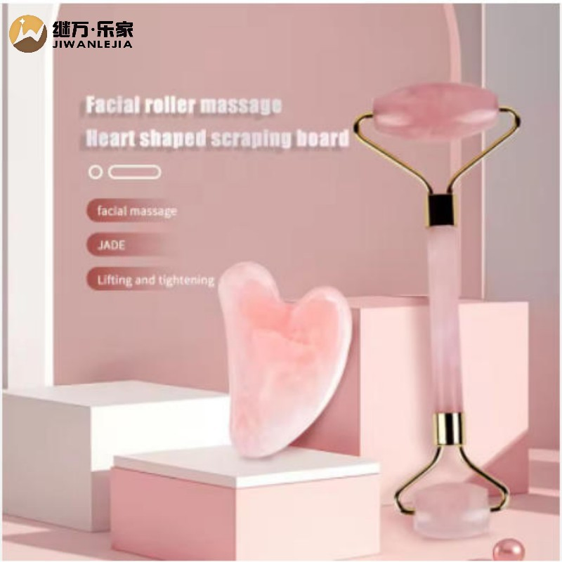 Jade &amp; Quartz Facial Roller Dual-Head Beauty Massage Tool Custom Colors &amp; Stones OEM/ODM Support