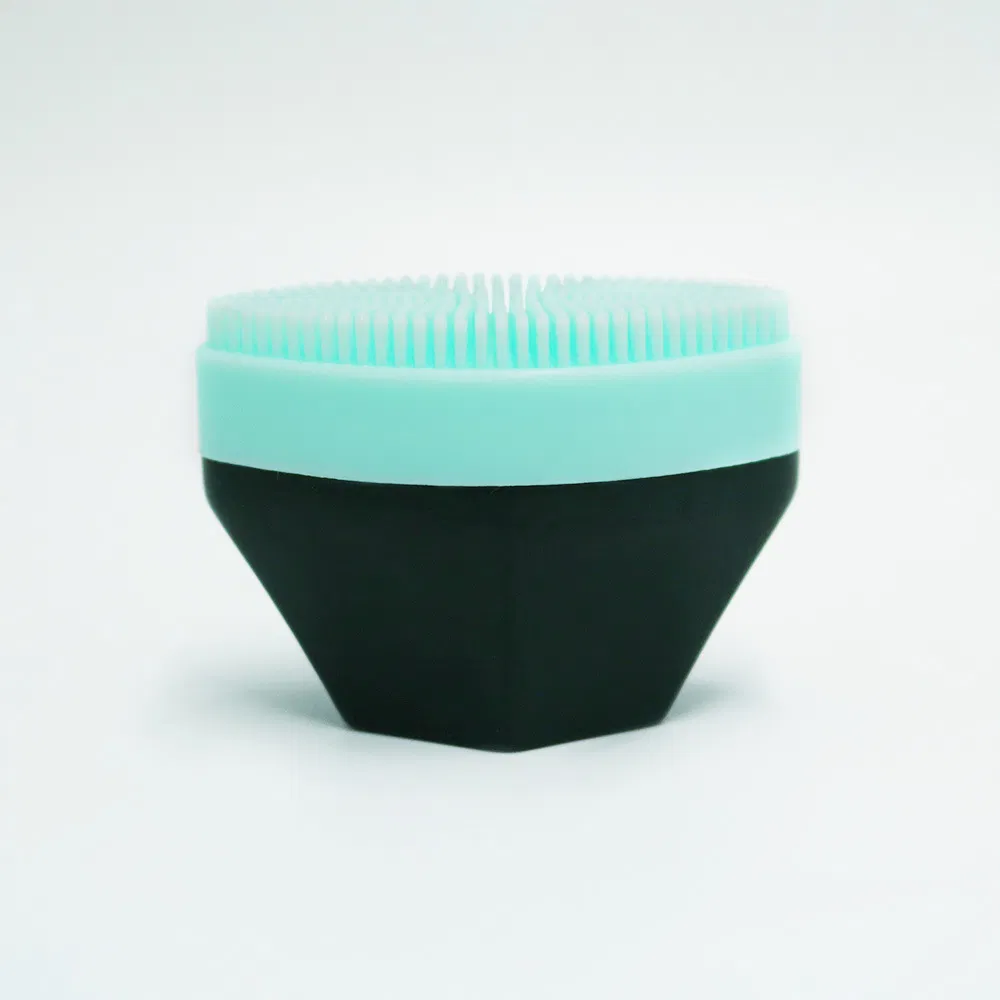 Portable Short-Handled Silicone Facial Cleansing Brush for Blackhead, Pimple &amp; Exfoliation Massage