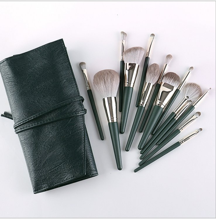 14PCS Makeup Brushes Set, Soft Wooden Handle Beauty Tools for Beginners