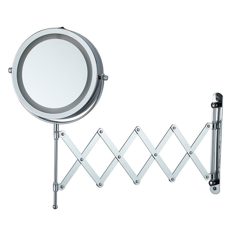 Flawless Styling Chrome LED Vanity Makeup Mirror for Professional Beauty Applications