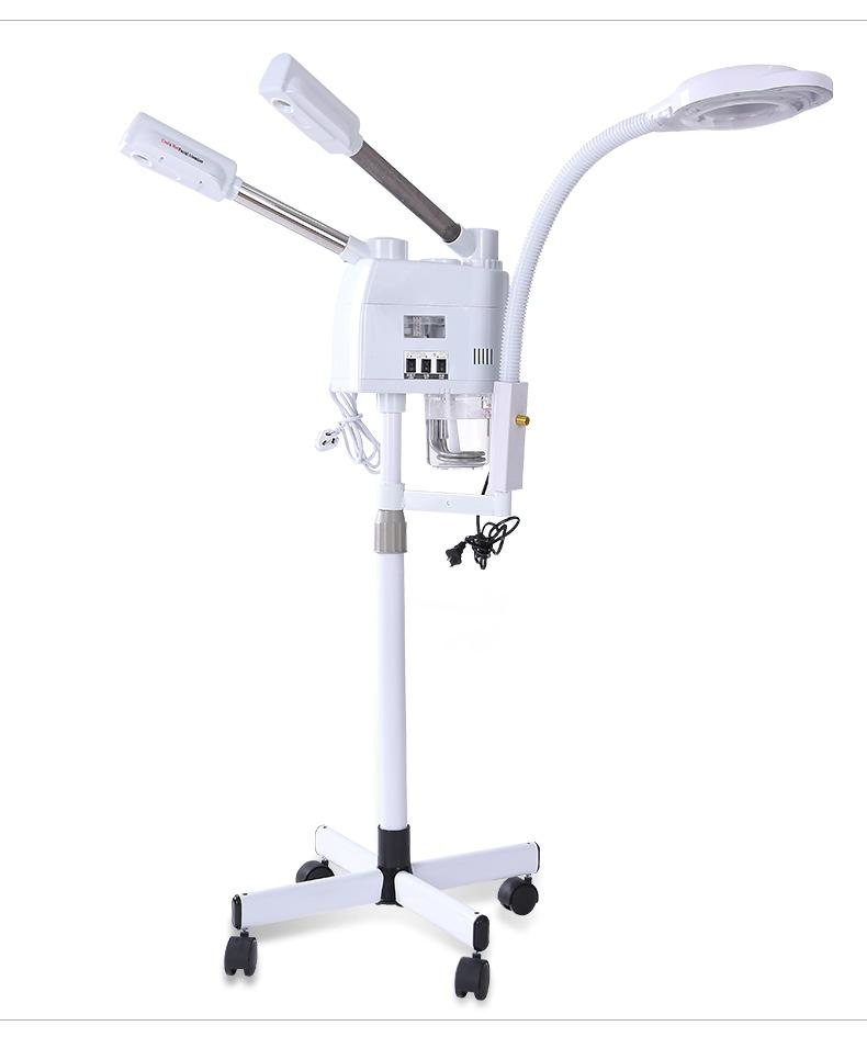 3 in 1 Ozone Vaporizer Hot and Cold Facial Steamer with Magnifying Lamp for Salon Use