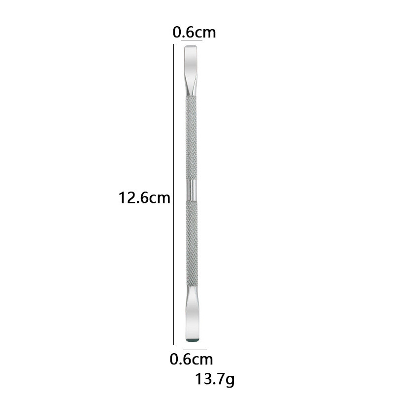 Double-Ended Stainless Steel Dead Skin Remover Nail Prep Tool Nail Cuticle Pusher