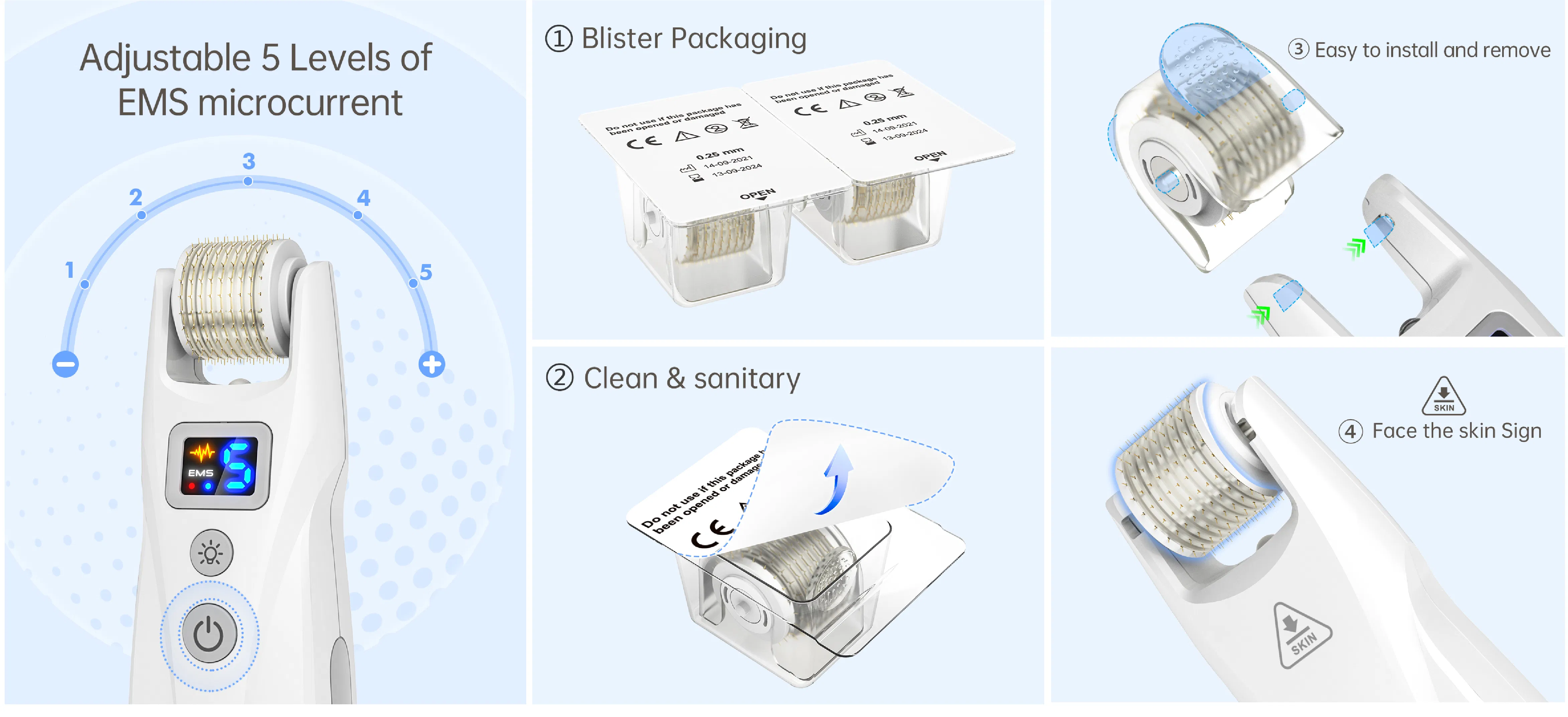 Professional Bio Roller G5 Microneedling Tool for Skincare