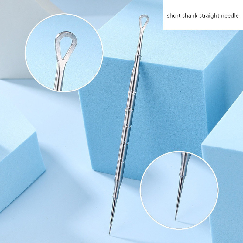 Stainless Steel Comedone Extractor Blackhead Remover Tool Pimple Popper Facial Cleansing Tool