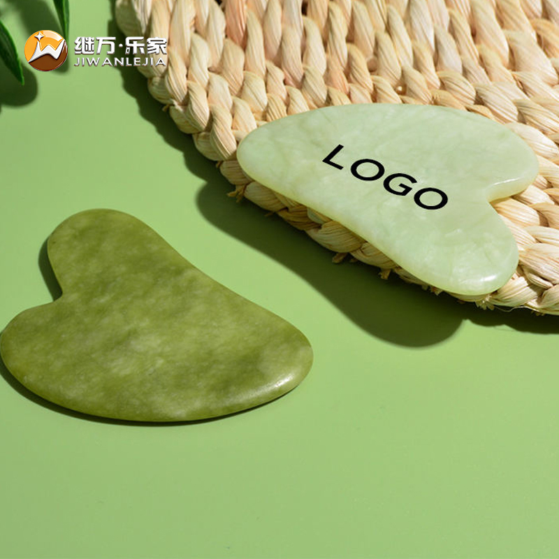 Jiwan Lejia Chinese Factory Price Portable SPA Facial Massage Tool Scraping Board Face Jade Gua Sha
