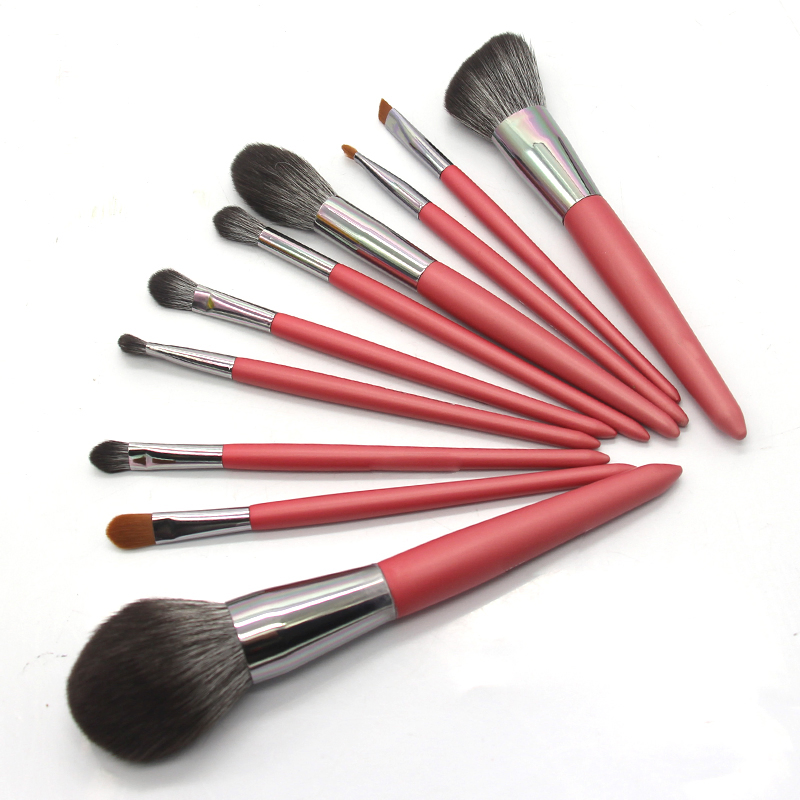 Hot Selling Private Label Professional 12PCS Tool Deep Red Wood Cosmetics Vegan Face Makeup Brush Set
