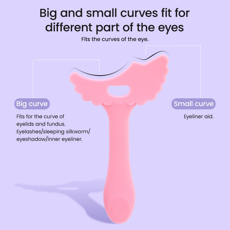 Custom Mini Silicone Eye Makeup Applicators Mascara Application Shields Eyeliner Aid Tools with Big&Small Curves Fit for Different Part of The Eyes