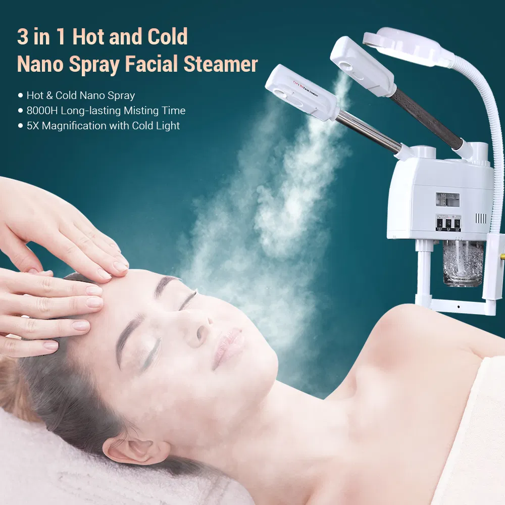 Wholesale Salon Hot &amp; Cold Facial Steamer with Cold Light Magnifying Lamp