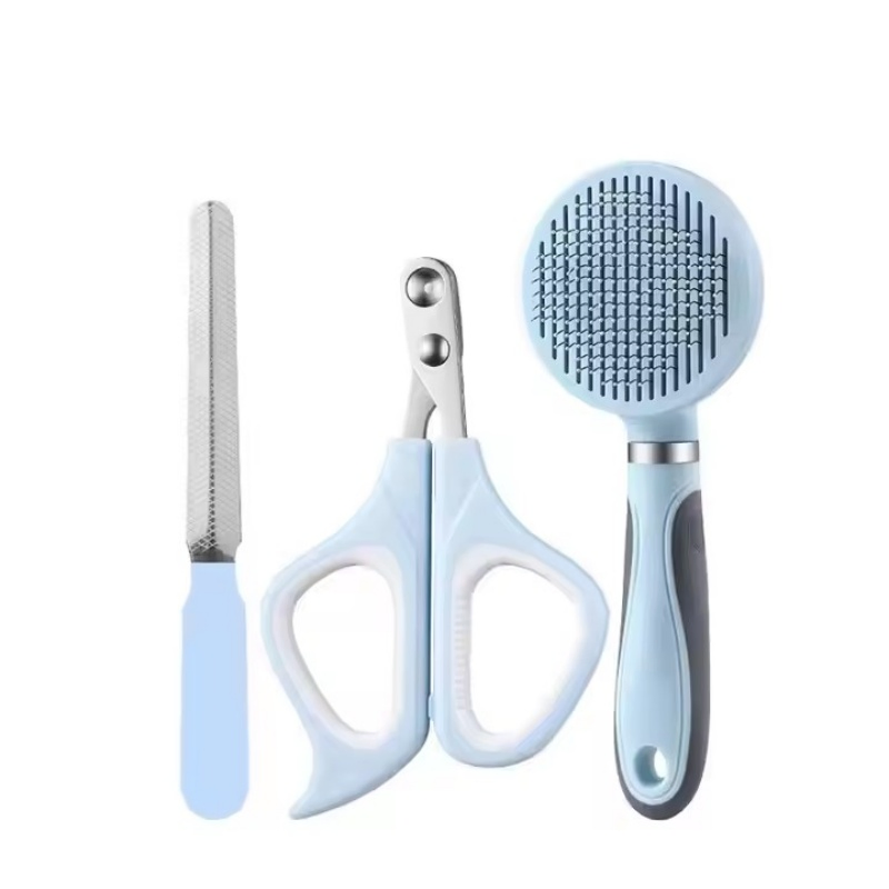 Stainless Steel Nail Clipper Deshedding Brush Flea Comb Dog Pet Grooming Tools