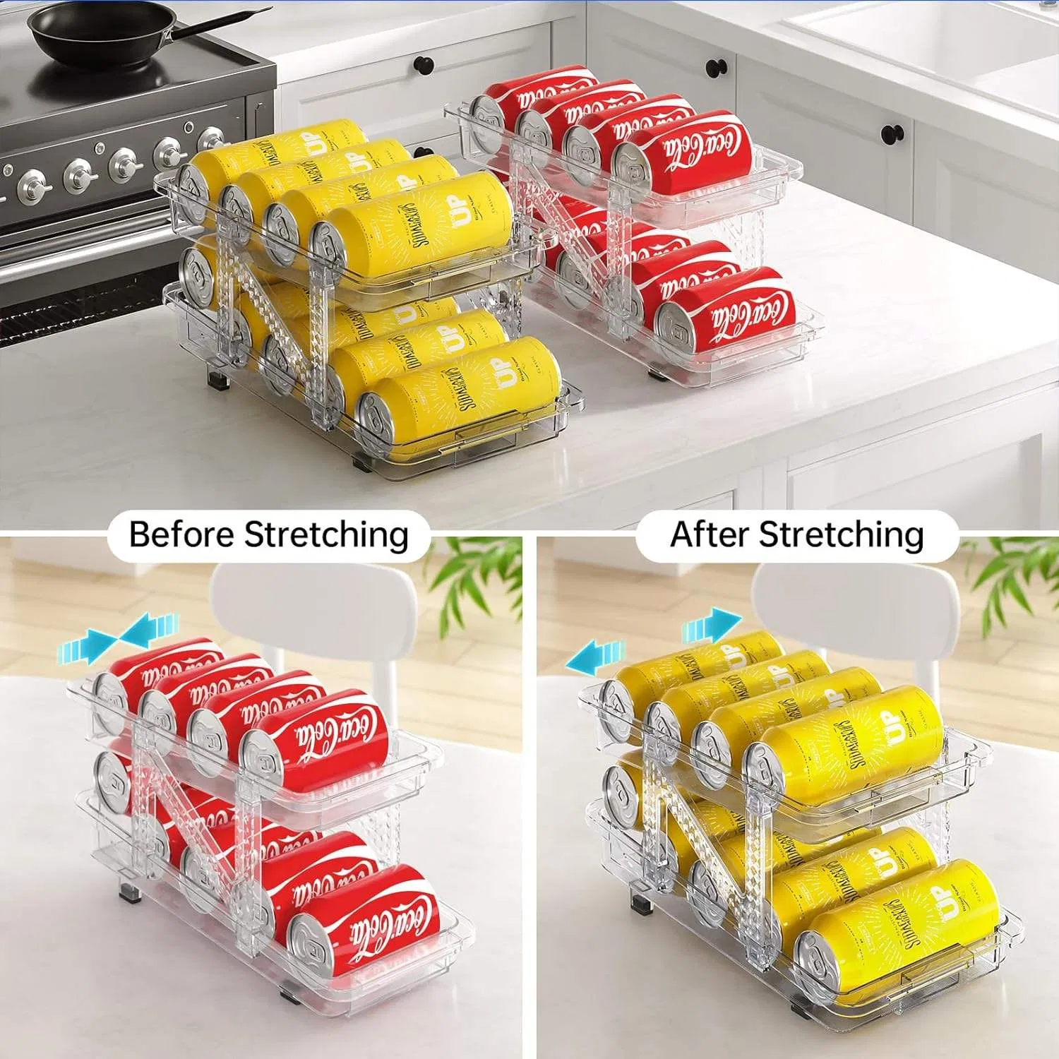 Stackable Clear Beverage Dispenser for Organized Drink Storage