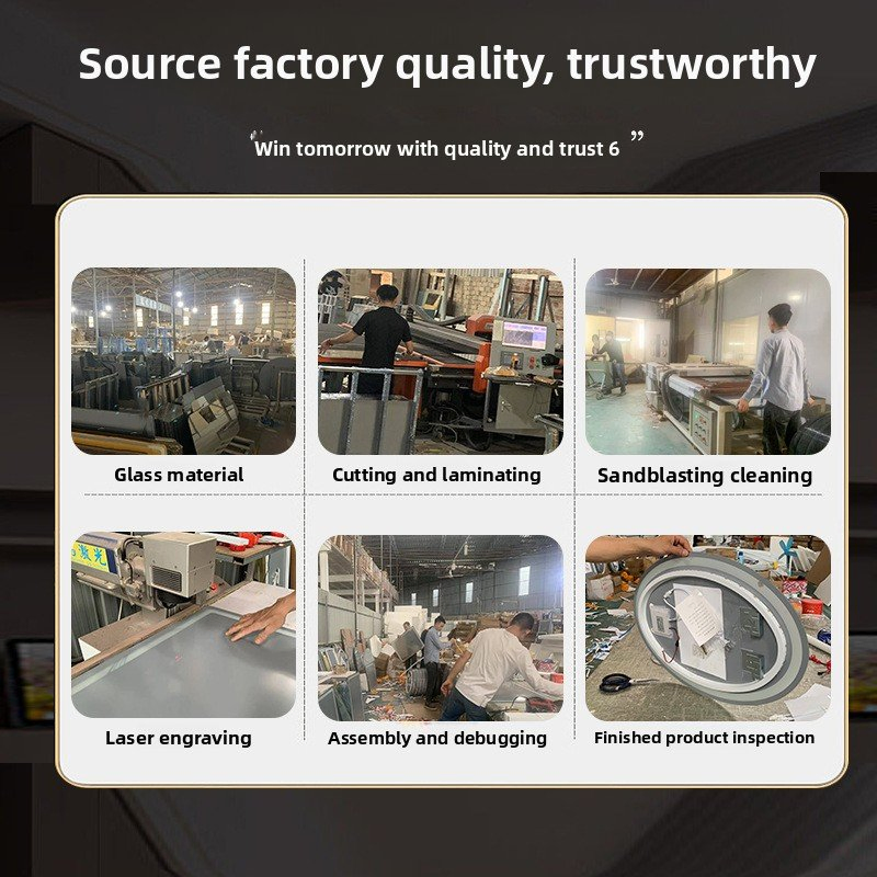 Elegant Irregular Smart Shaped Wall-Mounted Mirror for Makeup and Grooming