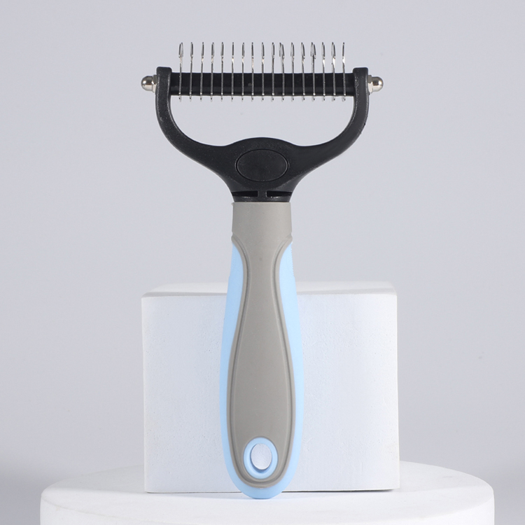 Cat Hair Removal Comb Double Sided Blades Fur Dematting Trimmer Deshedding Brush Dog Pet Grooming Tool