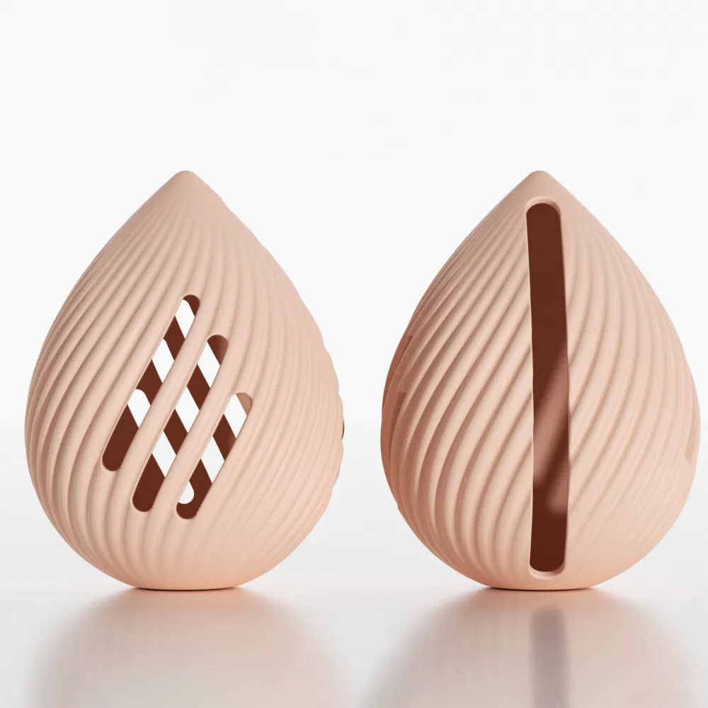 Silicone Beauty Egg Holder, Dual-Use Makeup Tool, Portable, Breathable, Dust-Proof Puff Storage Box