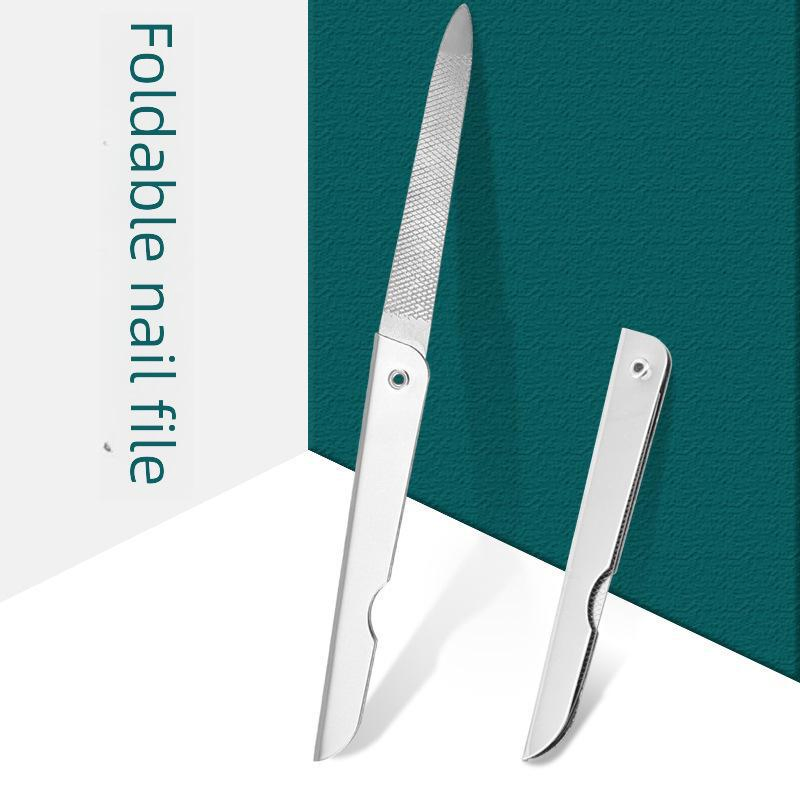 Foldable Stainless Steel Nail File Strips - Portable Manicure &amp; Beauty Tool