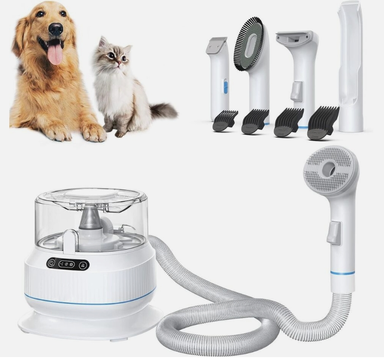 Portable Pet Grooming Vacuum Clipper Tool