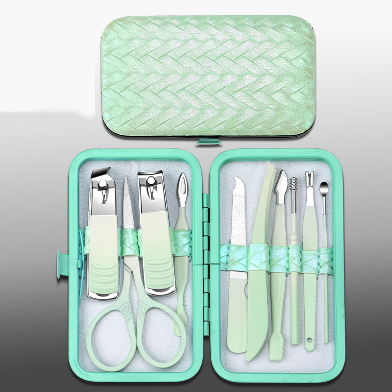 Customized Household 18 PCS Black Pink Stainless Steel Pedicure Kits Personal Care Grooming Cuticle Manicure Nail Clipper Set