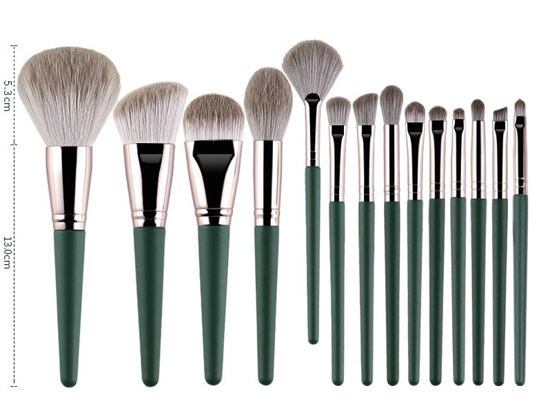 14PCS Makeup Brushes Set, Soft Wooden Handle Beauty Tools for Beginners