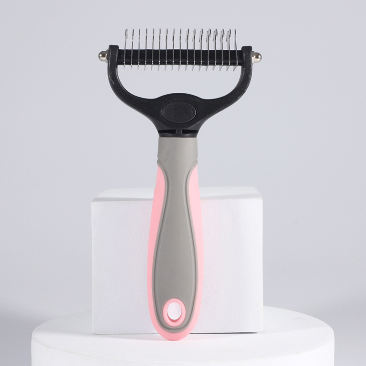 Cat Hair Removal Comb Double Sided Blades Fur Dematting Trimmer Deshedding Brush Dog Pet Grooming Tool
