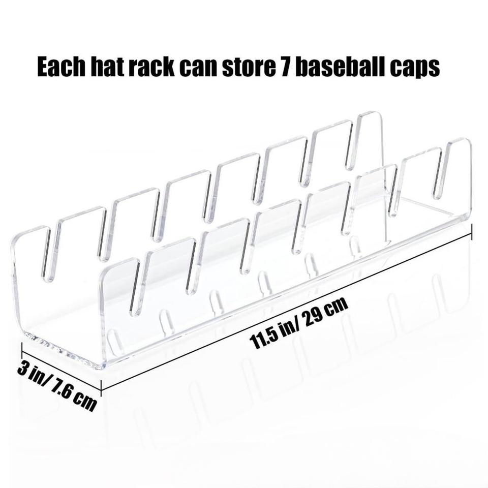 Acrylic Hat Holder Stand Baseball Cap Organizer Stackable Cap Display Closet Storage Rack