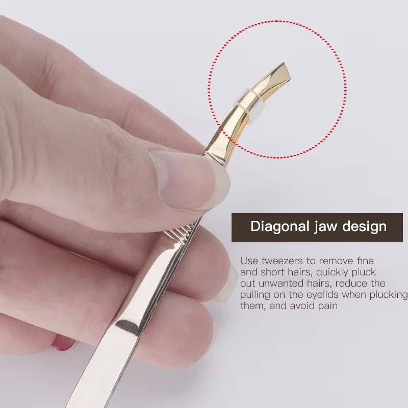 Precision Stainless Steel Eyebrow Eyelash Hair Removal Tools Home Grooming Beauty Tweezer