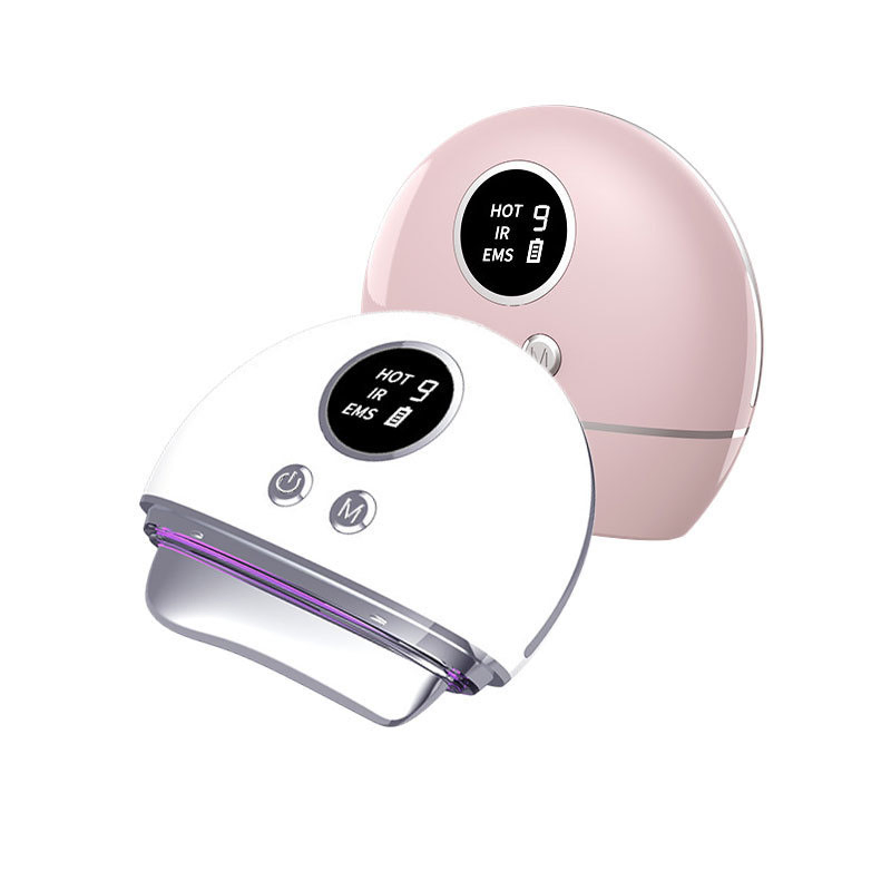 Electric Beauty Device Red Light Therapy for Face and Neck Gua Sha Facial Massager Tool Device with Thermal for Puffiness &amp; Firming Skincare Tool