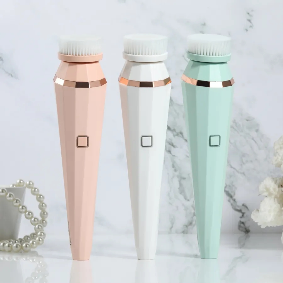 Waterproof Electric Facial Exfoliating Kit 4 Face Brush Heads Sonic Face Cleansing Tool