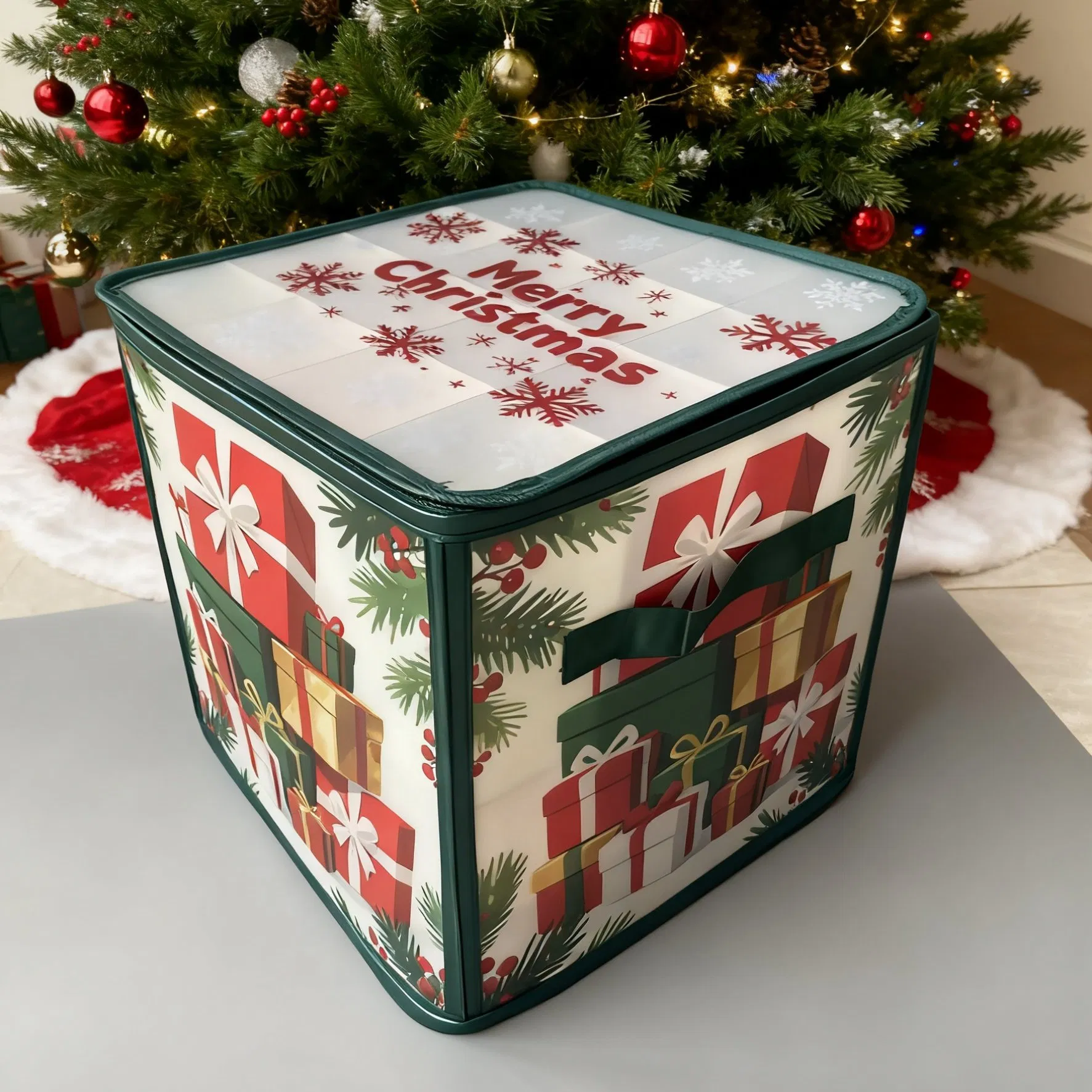 64-Compartment Snowflake Xmas Ball Storage Box