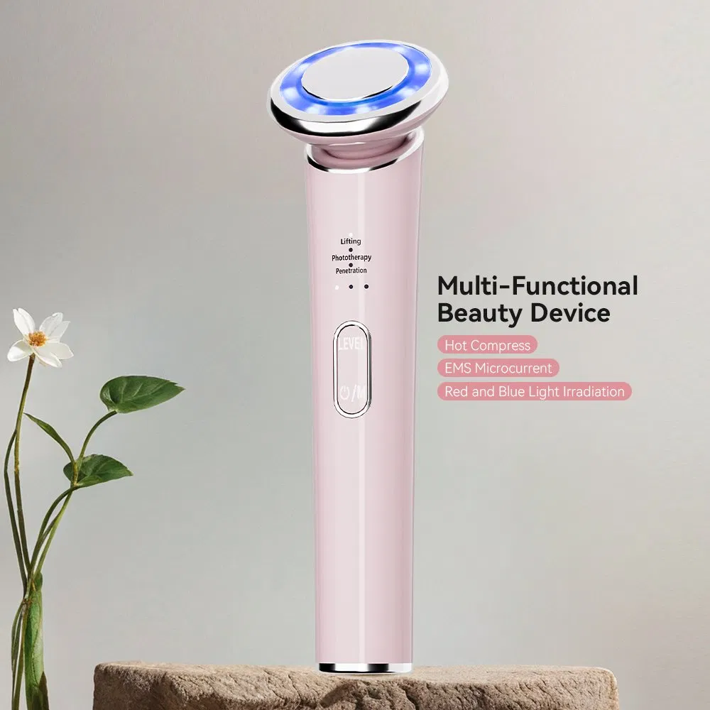Multifunction Wrinkle Removal EMS Facial Massage Red Light Therapy Beauty Device
