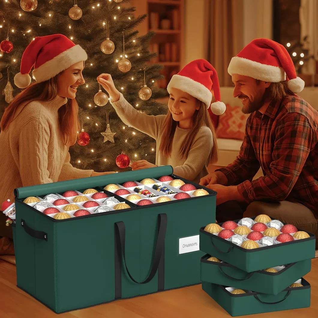 8-Tray 128-Cap Xmas Decor Storage Box Detail 3