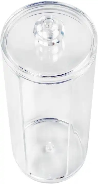 Wholesale Acrylic Makeup Organizer Cotton Pad Holder Removers Holder Makeup Storage Box Clear with Lid