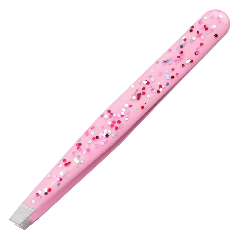 Gradient Color Ombre Glitter Grooming Stainless Steel Precision Makeup Brow Eyebrow Tweezers