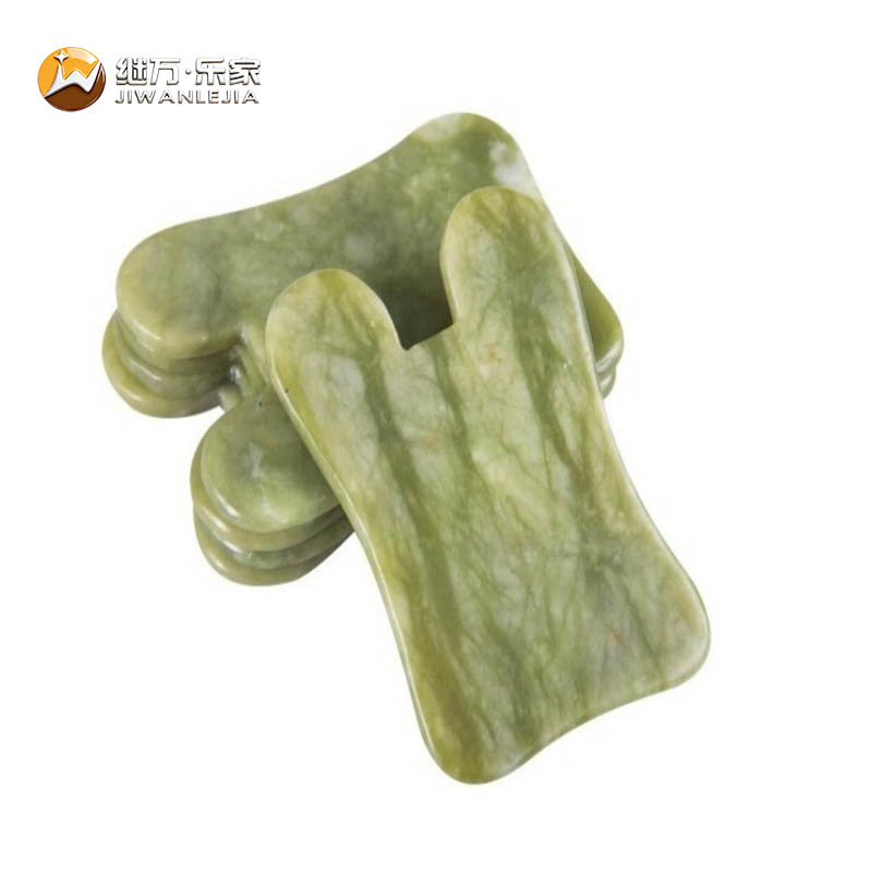 Jiwan Lejia Natural Jade Ceramic Gua Sha Stone Massage Tool Facial Massager Skincare Jade Guasha Tool for Beauty