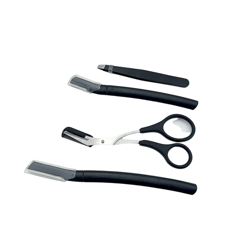 4 PCS Eyebrow Grooming Set Pointed Tip Stainless Steel Eyebrow Tweezer