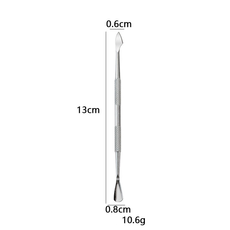 Double-Ended Stainless Steel Dead Skin Remover Nail Prep Tool Nail Cuticle Pusher