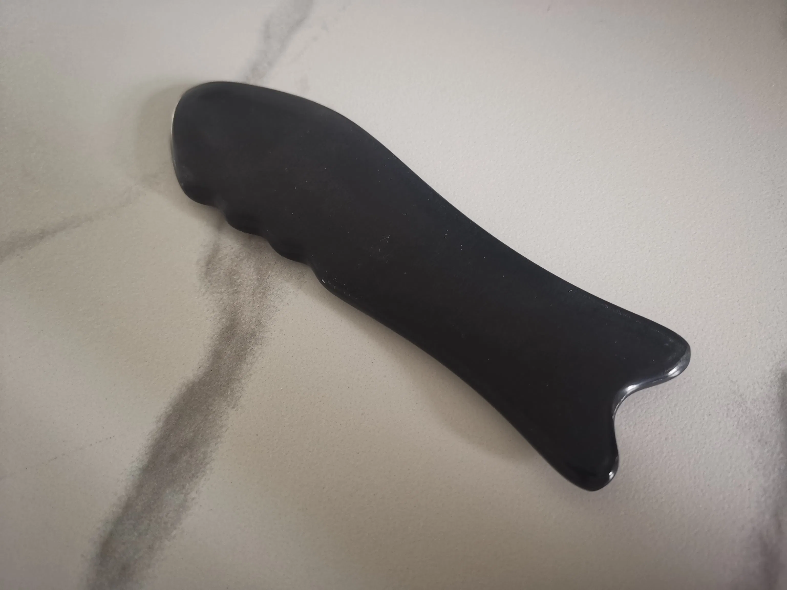 Natural Horn Scraping Plate Acupuncture Massage Guasha Board Horn Chinese Traditional Body Skin Care Facial Massage Tool