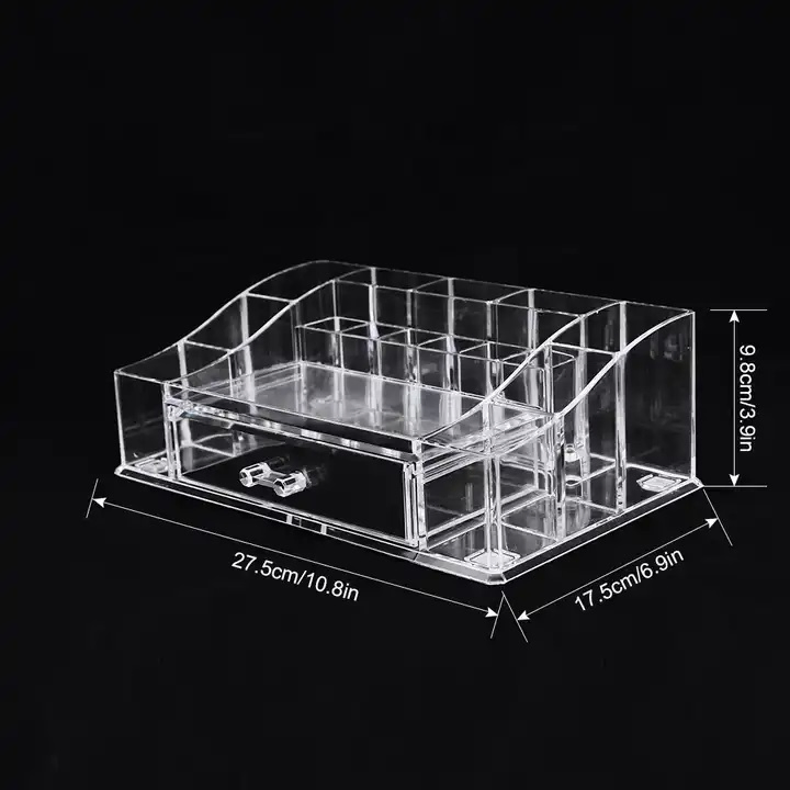 Plastic Promotional Gift Beauty Lipstick Organizer Box Storage with Drawer Jewelry